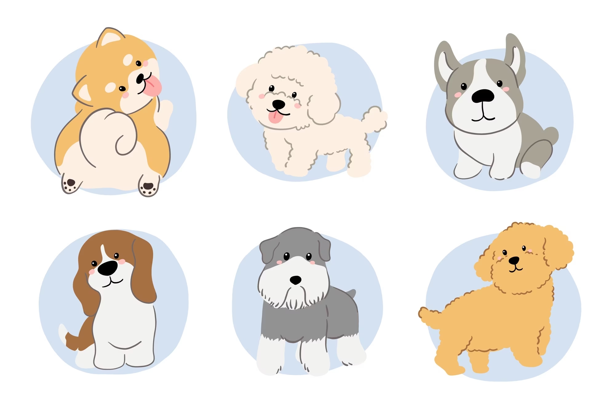hand-drawn-dog-breeds-element-collection_23-2149758432